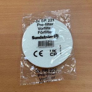 SUNDSTRM PREFILTER 221, BAG OF 5 PCS. HS code: 56022900, CoO: SE