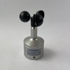 ECONOMY Wind speed sensor. Measuring range: 0.7...35m/s output signal: 0/4...20 mA operating voltage: 10...30V DC, 600mA with electronically controlled heating. Measuring element: PC-GFK cup starwheel. HS-Code: 90158020, CoO: DE.