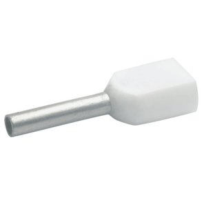 CABLE END SLEEVE ISO. TWIN 2X0.5 N WHITE. Minimum order quantity = 100