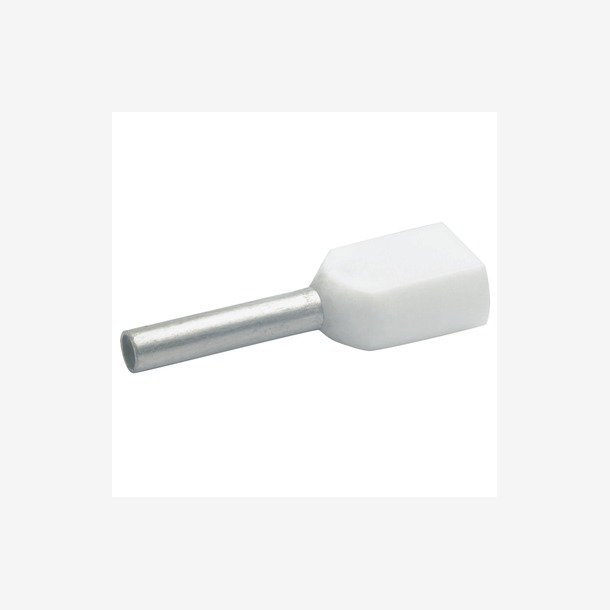 CABLE END SLEEVE ISO. TWIN 2X0.5 N WHITE. Minimum order quantity = 100