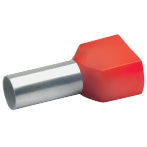 WIRE END SLEEVE ISOL., TWIN 2X1, N, RED. Minimum order quantity = 100