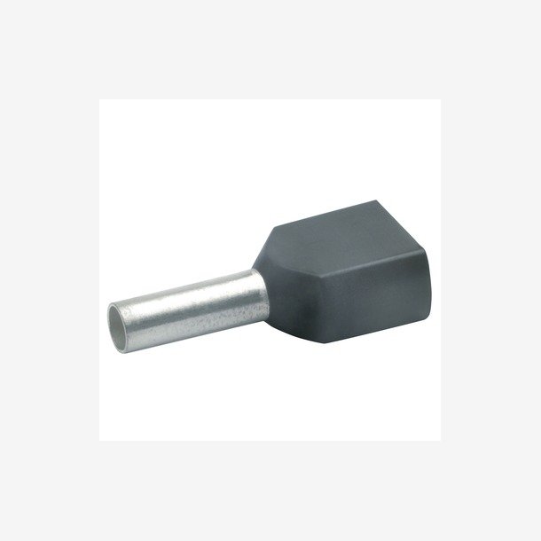 WIRE END SLEEVE, ISOL. TWIN 2X1.5 N BLA. Minimum order quantity = 100