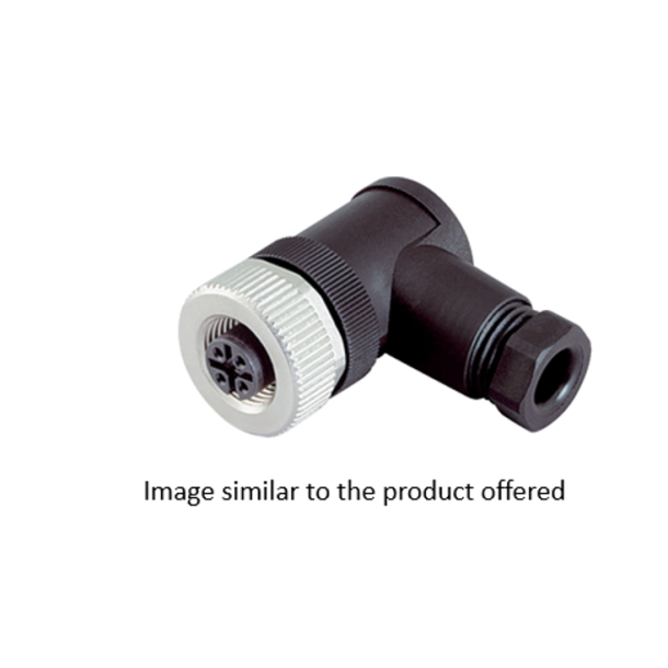 5POL FEMALE ANGLED CONNECTOR, M12, IP67