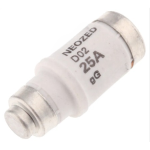 FUSE LINK D02, 25A, GL-GG, NEOZED. Minimum order quantity = 100