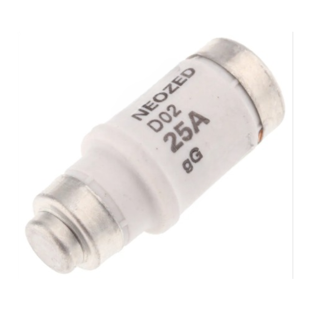 FUSE LINK D02, 25A, GL-GG, NEOZED. Minimum order quantity = 100