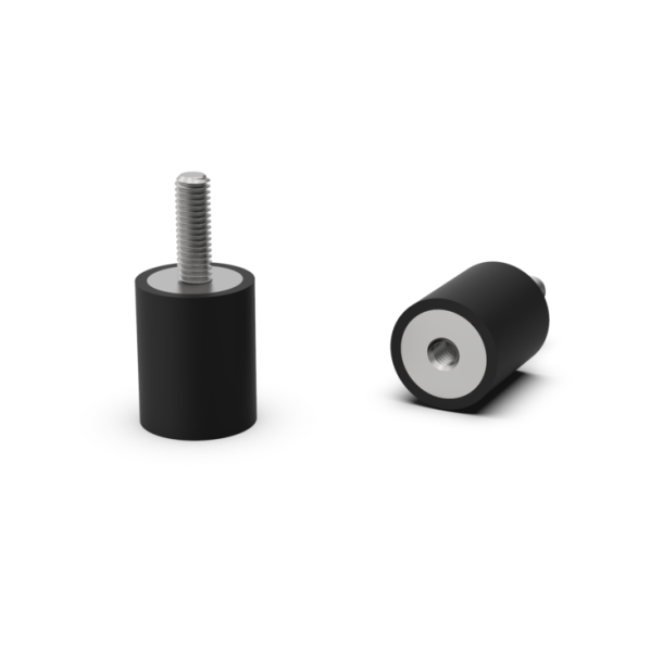 RUBBER METAL BUFFER B, 25X35, M6 60SHORE