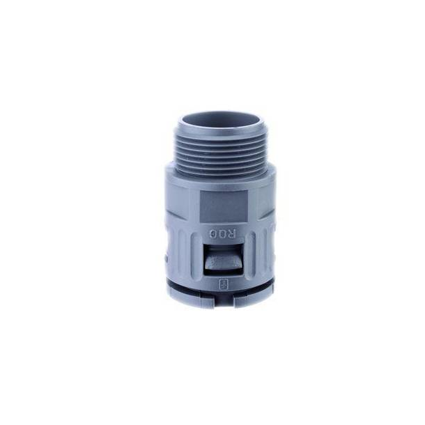 CABLE FITTING RQG-M, D13, M12X1.5 GREY.