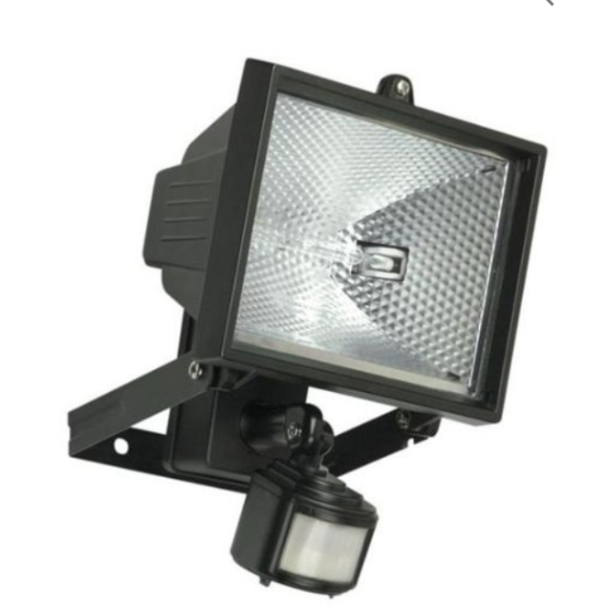 HALOGEN LAMP 500W WITH MOTION DETECTOR.