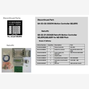 CONTROLLER, TYPE PCR 8310, MD. Obsolete and replaced with retrofit kit  G8-02-21-0000426 HS-Code 903