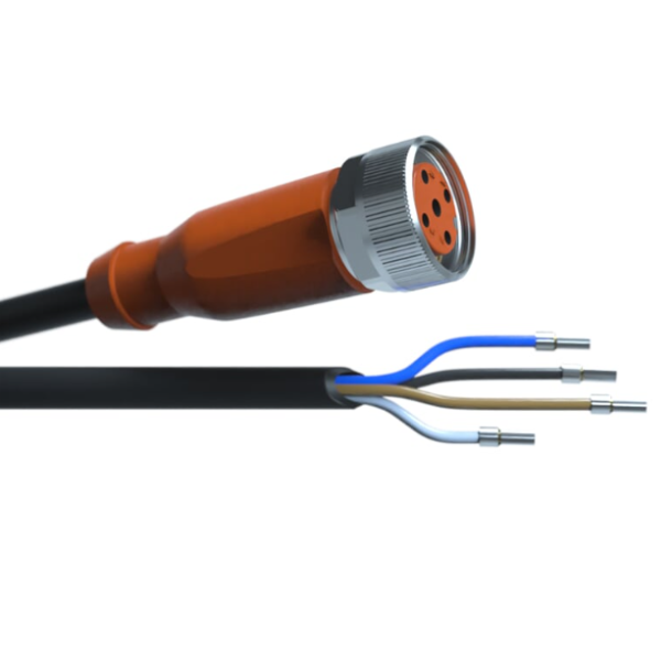 CABLE WITH PLUG M12, INDUCTIVE, 5M.