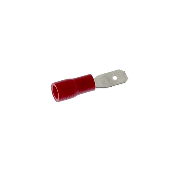 FLAT PIN BUSHING 4.8X0.5, 0.5-1MM2, RED.