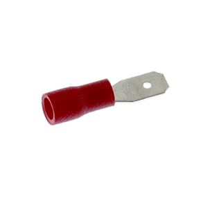 FLAT PIN BUSHING 4.8X0.5, 0.5-1MM2, RED. Minimum order quantity = 100