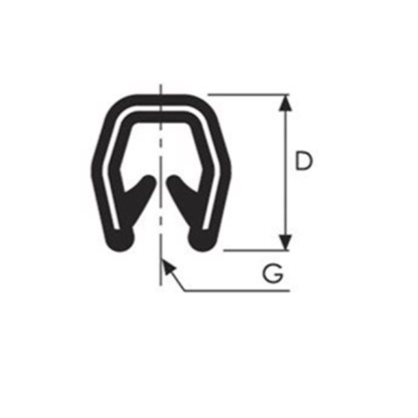 EDGE PROTECTION PROFILE KSD-2, 2-4MM, BK.