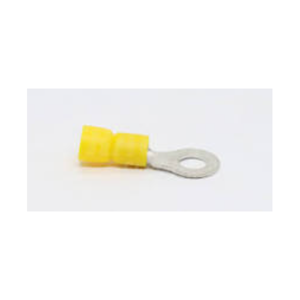 CABLE LUG 6MM2, M12, ISOLATED YELLOW. Minimum order quantity = 100
