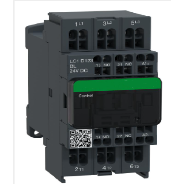 CONTACTOR, LC1D123BL 24VDC 12A.