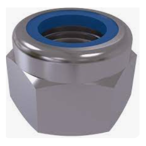 NUT M8, ISO7040 A4-70, SELF-LOCKING.