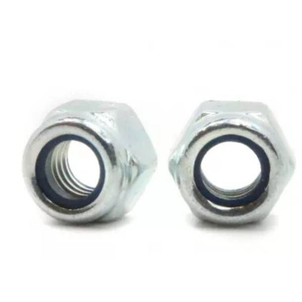 NUT M6, ISO7040 8 GZN, SELF LOCKING.