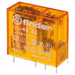 FINDER RELAY, 250V, 8A, TYPE 40.52.8.230.