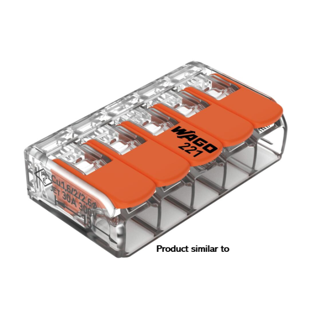 COMPACT CONNECTOR, WAGO, 5-CONDUCTOR.