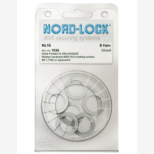 NORDLOCK WASHER DNL 16, SP. Minimum order quantity = 100
