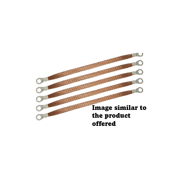 GROUND STRAP, FLAT, B2 M12 LENGTH 250 MM. 