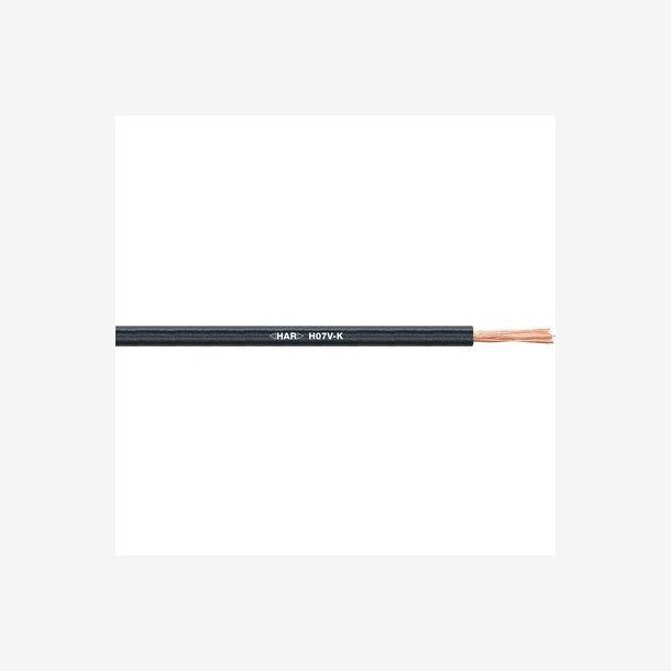 POWER/CONTROL CABLE H07V-K, 16MM2, BK