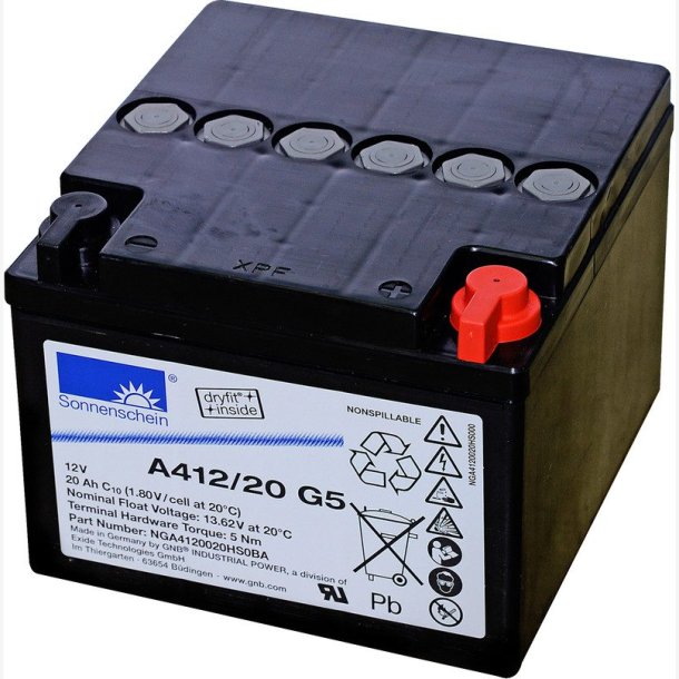 BATTERY SONNENSCH A412/20 G5 12V20AH #