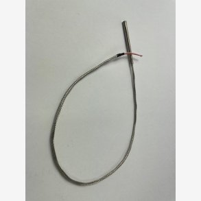 Resistance thermometer type D83-B57560G103F NTC 10 kOhm Protective sleeve: stainless steel, 5 x 60 mm Temp. range: -40 to 150&deg;C Connection cable: 500 mm, VA wire braided over 2 x 0.22 mm&sup2;, 50 mm free ends