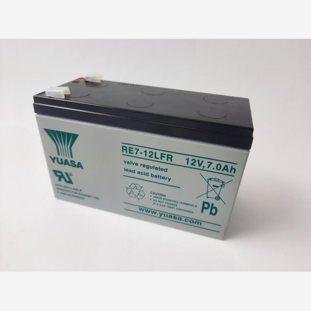 BATTERY HIGHDENSITY RE7-12LFR BLYBATTERI 12v/7Ah FASTON 250 (6,35MM)