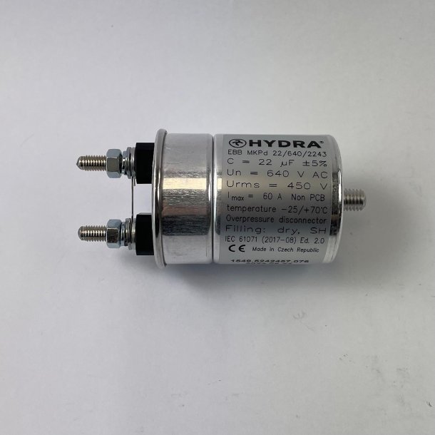 Capacitor 22f Kmkp 600-22Ibr (no 26601). EBB MKPd 22/640/2243 (3 year warranty)