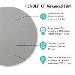 RENOLIT CP Advanced, NO PRIMER NEEDED, corrosion protection film. 10 Patches in light grey or yellow