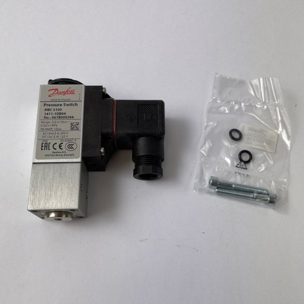Pressure switch -0.2-10bar G1/4" EN 17301 803-A On/Off  Sparepart for wind trubine. Steel and plastic